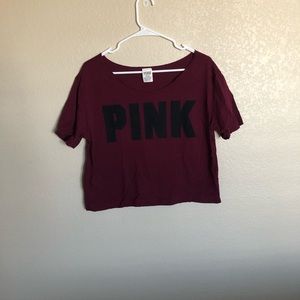 PINK Semi Crop Top Medium